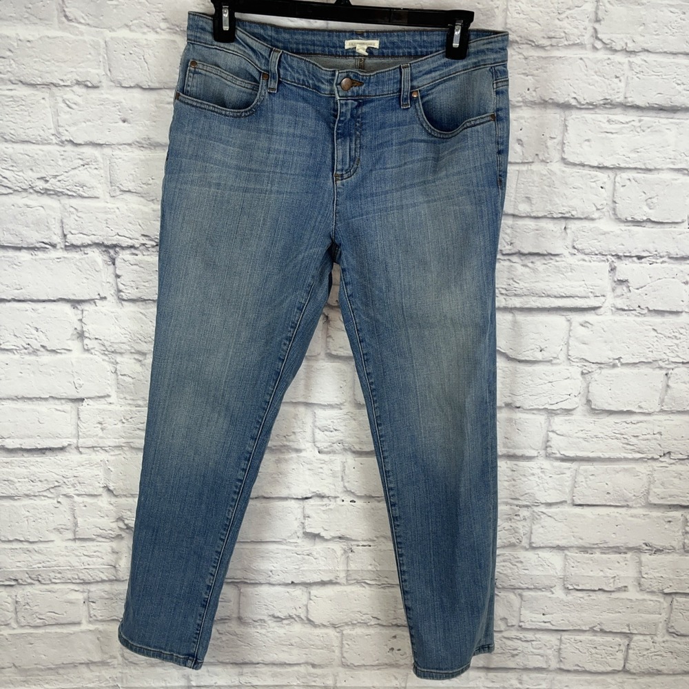 Eileen Fischer Women's Casual Mid-Rise Everyday Straight Leg Jeans Size 10